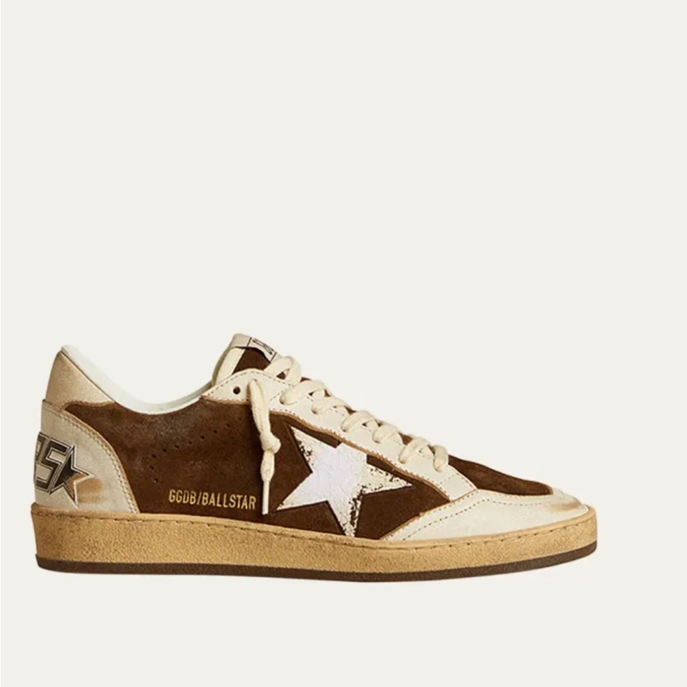 NWT Golden Goose Ballstar suede bi color sneakers